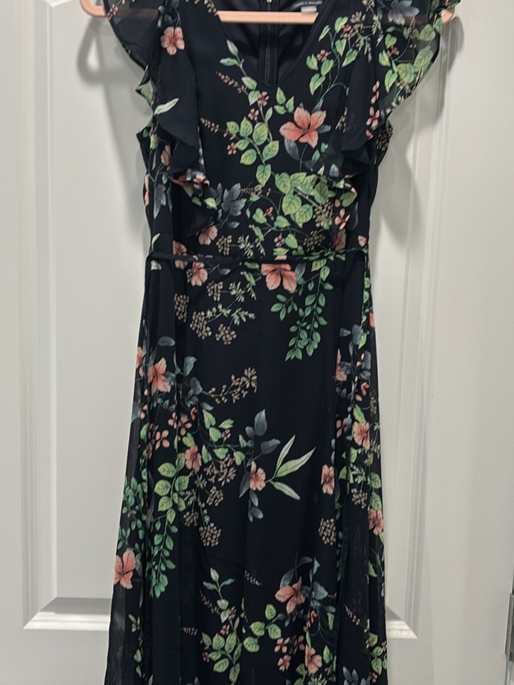 Tommy Hilfiger Black Floral Midi Dress